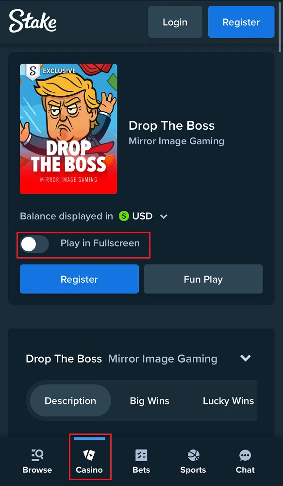 Game selection